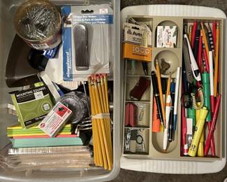 Lot 272 | Office Supplies, Staplers, Pencils, Notecards etc