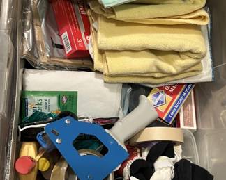 Lot 273 | Tape Gun, Matches, Vacuum Bags, Microfiber Cloths