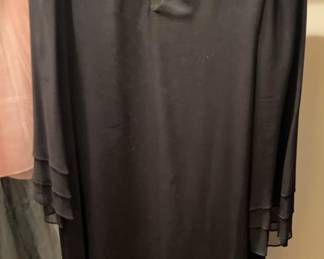 Lot 168 | Ask Silk Roz & Sherm Black Fluttery Dress