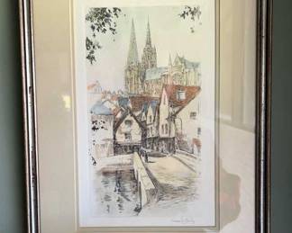 Lot 131 | Signed Vintage Block Print Art