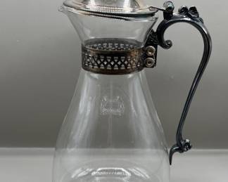 Lot 24 | Silverplated Glass Coffee Carafe