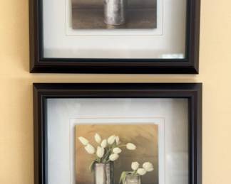 Lot 105 | Framed Shadowbox Wall Art Prints Tulips & Cans