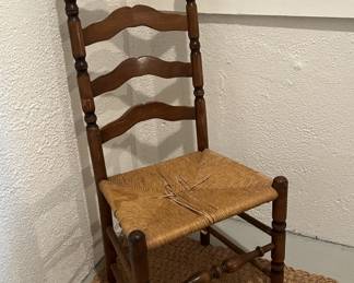 Lot 133 | Rush Seat Ladderback Wooden Chair