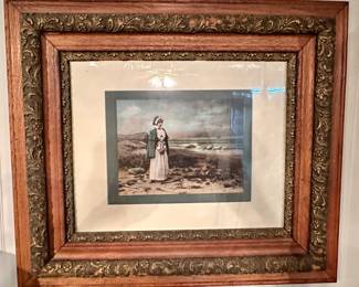 Landscape portrait of woman. Artist unknown.