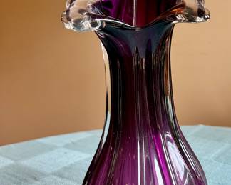 Chribska Bohemian art glass vase.