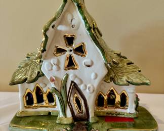 Heather Goldminc blue sky Easter Sunday Church tea light holder.