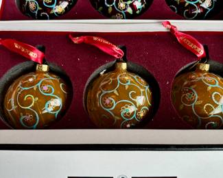 Jim O'Leary collection of Waterford ornaments, original boxes.
