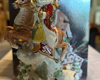 Fitz and Floyd Santa on Deer centerpiece with original box. Picture added 23-May-2025.