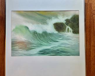 Watercolor "Rolling In" by Kazuo Hamasaki of Downsview, Ontario, Canada. Dated 1976.