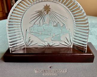 Waterford nativity plate and stand with original box.