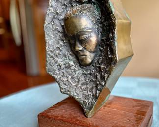 "Alpha & Omega" bronze sculpture by Canadian artist and metal worker Josef Petriska.