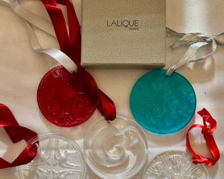 Lalique ornaments.