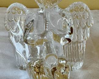 Waterford Crystal Cherub Playing Horn.