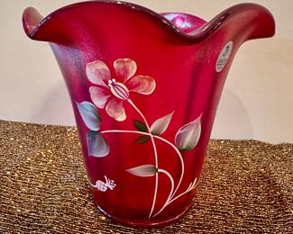 Rare 100th anniversary founder's vase. Handpainted any signed by artist. Also signed by "Frank M Fenton" and "George W Fenton".