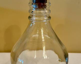 Mid-century Stuben Crystal 3-ring neck decanter.