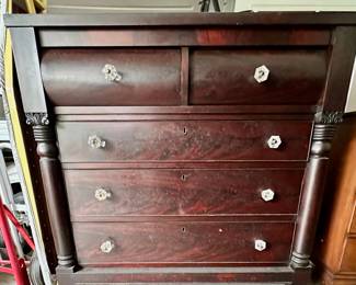Empire sever-drawer chest.