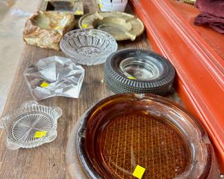 Vintage ash trays in many forms. Picture added 23-May-2025.