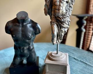 Male nude torso and Akephalos angel.