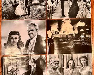 Gone with the Wind black and white movie stills.