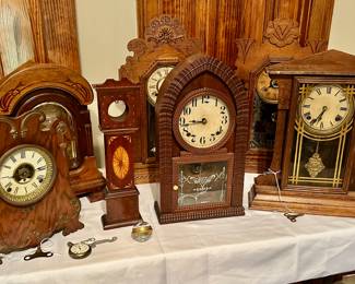 Antique clocks.