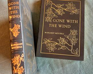 Leather bound Easton Press collector's edition of Gone with the Wind, two volume set.