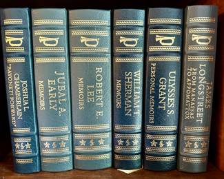 Easton Press. All six leather-bound volumes of memoirs of Civil War generals. Pristine condition.