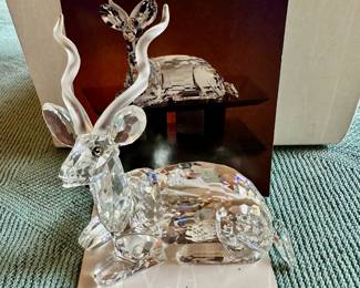 Swarovski Crystal Society Kudu figurine with original box.