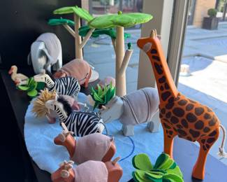 African Safari Wood Toy Set. 