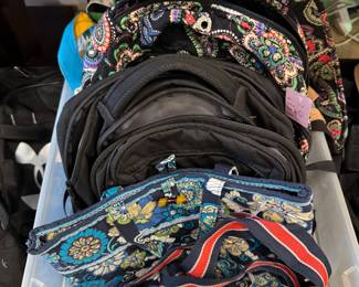 Bags including Vera Bradley. 