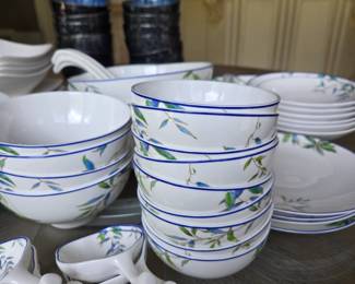 Large Soup Set serving bowls, bowls, plates, ladles . . .