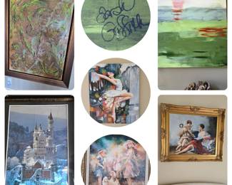 Wide variety of artwork from fantasy, classical, prints, signed originals, modern. All sizes.