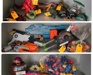 Dinosaurs, Nerf Guns, Toys