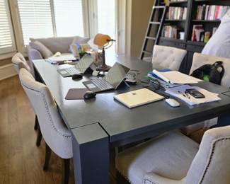 Conference/work table with built in electrical outlet. 6’8”x4’2”