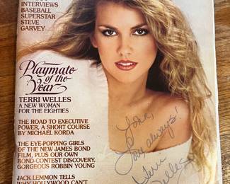 Playboy Magazine June 1981, autographed by the Playmate of the Year, Terri Wells