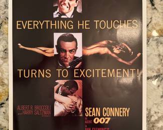 Collection of James Bond Posters in Mint Condition from the 1970s. Rare size: 15 1/2" by 10 1/4"