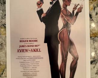 James Bond Poster in Mint Condition from the 1970s. Rare size: 15 1/2" by 10 1/4"