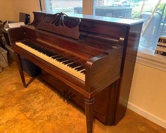 This piano came from the Agnes Scott, Estate Sale. It is available for presale. $500.