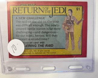 1983 Card #61 from Star Wars Return of the Jedi Trading card collection