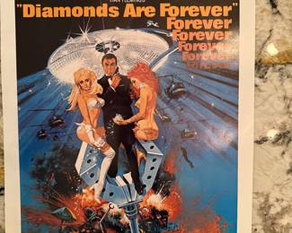 James Bond Poster in Mint Condition from the 1970s. Rare size: 15 1/2" by 10 1/4"
