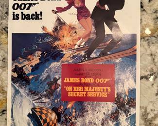 James Bond Poster in Mint Condition from the 1970s. Rare size: 15 1/2" by 10 1/4"