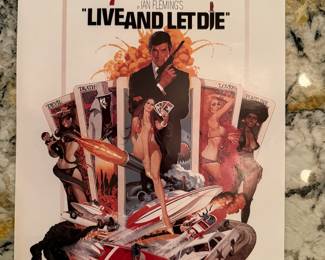 James Bond Poster in Mint Condition from the 1970s. Rare size: 15 1/2" by 10 1/4"