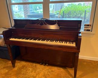 This piano came from the Agnes Scott, Estate Sale. It is available for presale. $500.