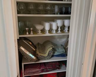 IMPERIAL GLASS PROVINCIAL MILK GLASS STEMWARE