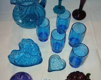 Glorious glass ~ aqua and purple
