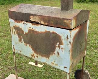 Custom smoker grill box, made with heavy sheet metal