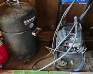 Brinkmann Smoker, Ex-cell Pressure Washer, closet organizer