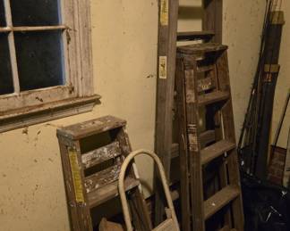 Wood a-frame ladders