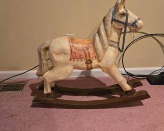 Paper mache' rocking horse