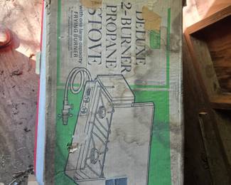 Vintage Sears Deluxe 2-burner camp stove, great condition