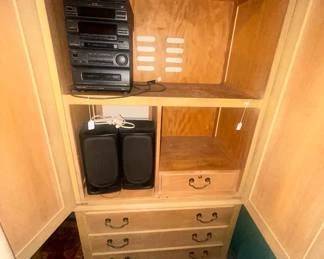 Stereo system entertainment center
